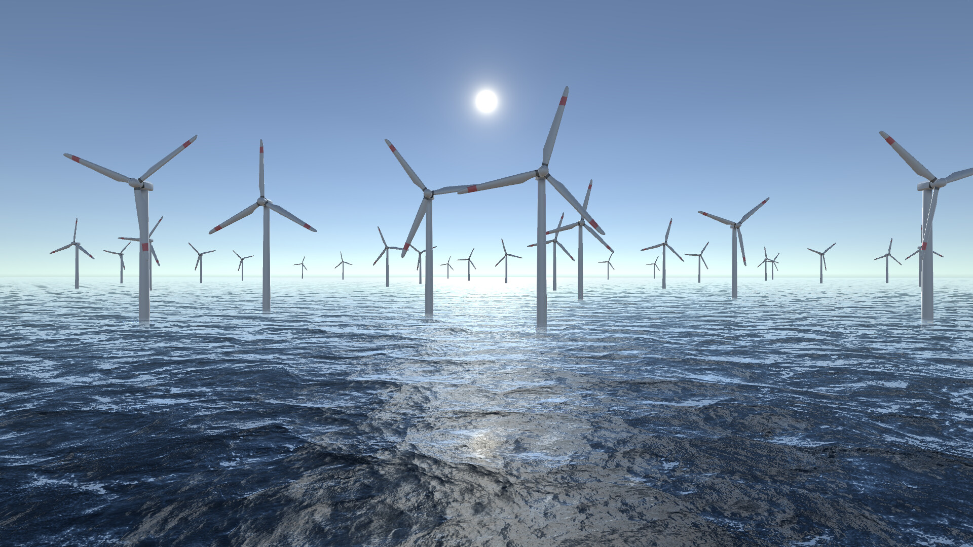 Wind Turbines Ocean Meditation Featured Screenshot #1