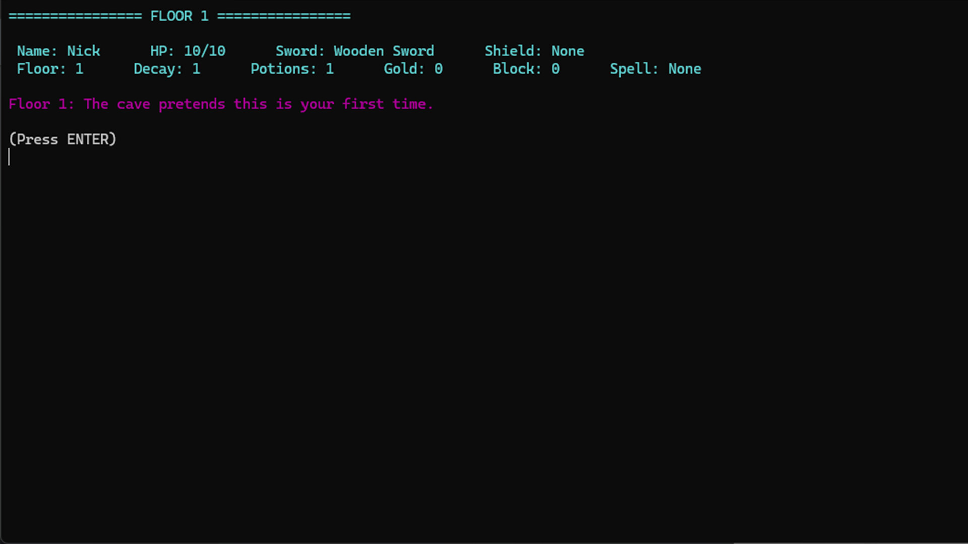 Nick's Text Adventure screenshot screenshot 6