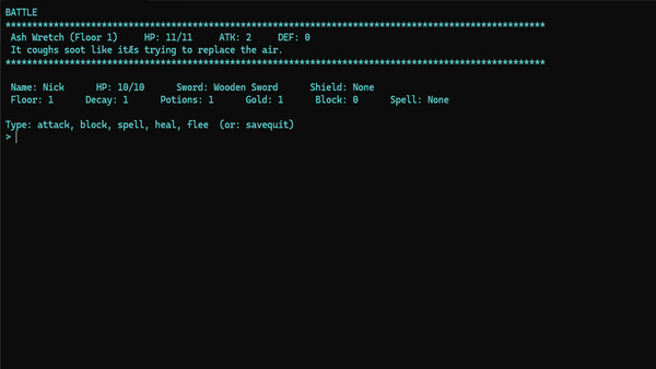 Nick's Text Adventure