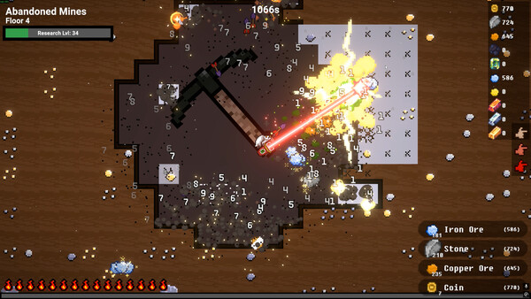 Screenshot of The Amazing Bird Miner gameplay showing in-action mechanics