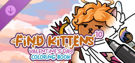 FIND KITTENS 10: Valentine's Day 😻🐾💖 - Coloring Book banner image