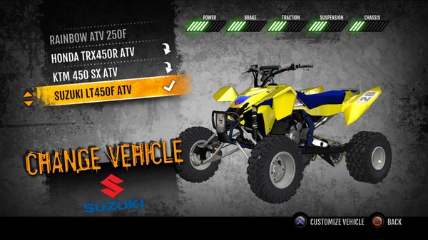 MX vs. ATV Supercross Encore - Suzuki LT450R ATV