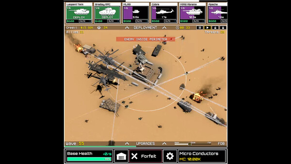 Screenshot of Wartide gameplay showing in-action mechanics