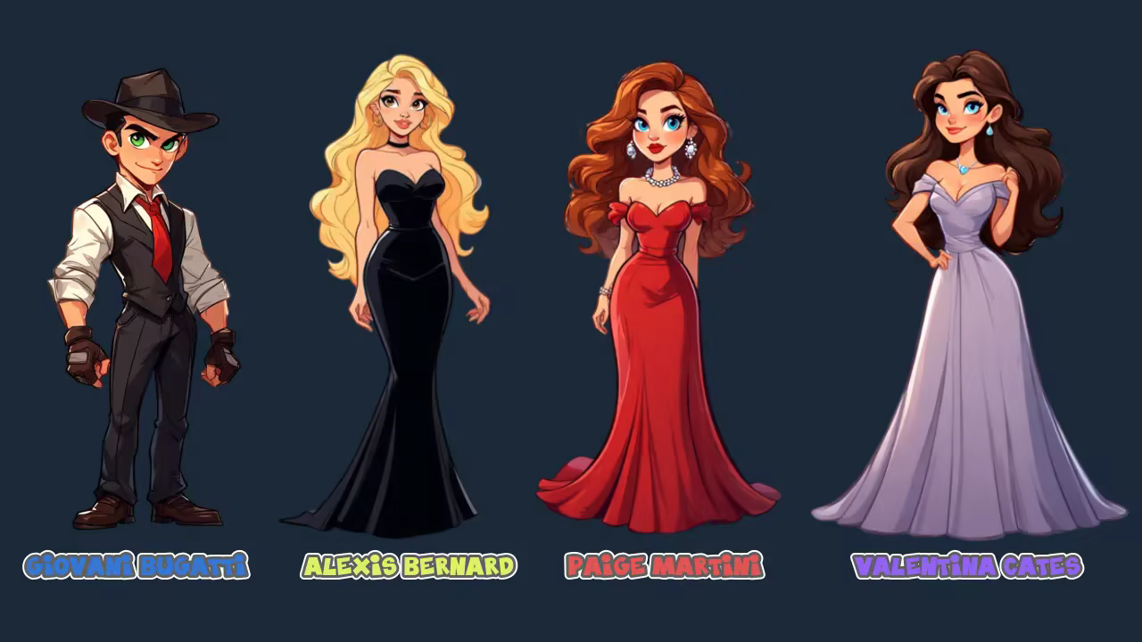 Giovani Bugatti, Alexis Bernard, Paige Martini, Valentina Cates.