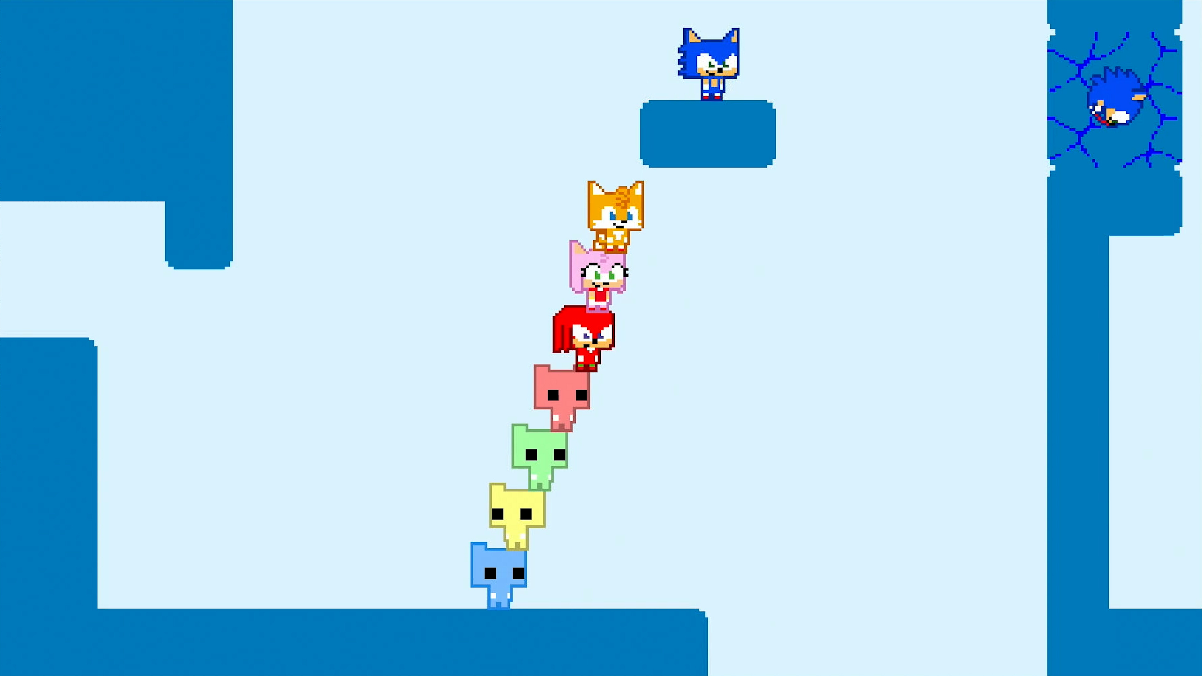 Gameplay coopératif de SONIC PICO PARK