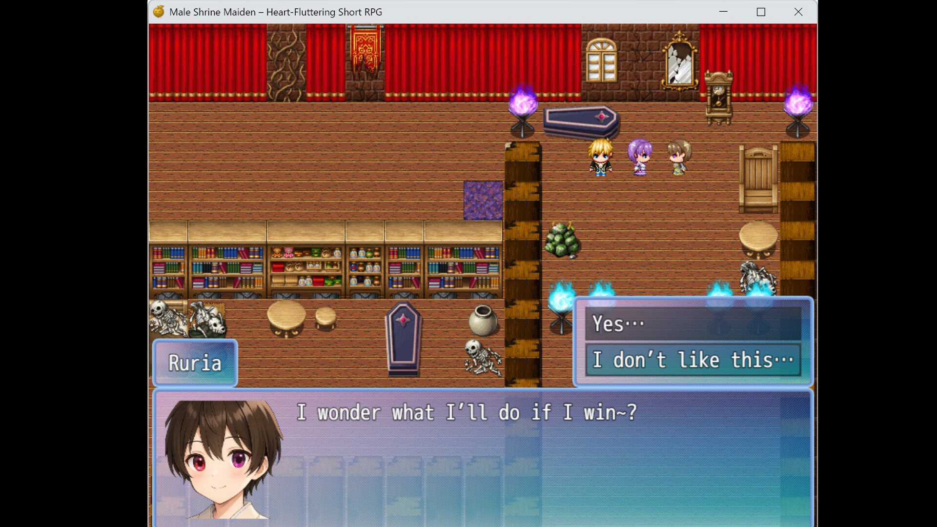 Male Shrine Maiden Heart-Fluttering Short RPG screenshot #5