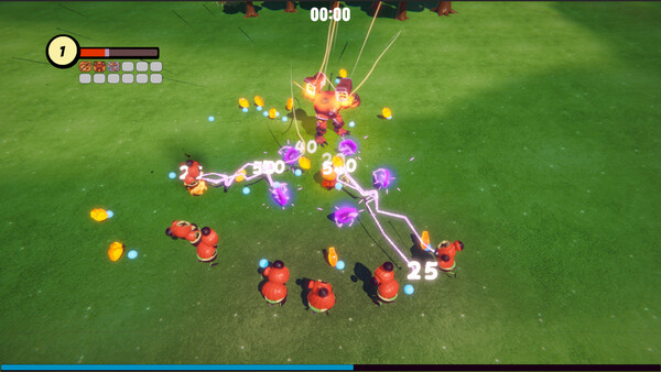 Screenshot of Pumpkin Survivor gameplay showing in-action mechanics