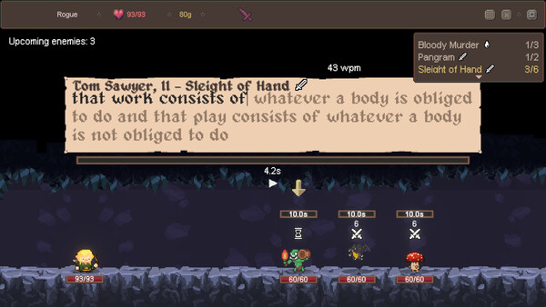 Clack and Slash: Typing Roguelike screenshot 3