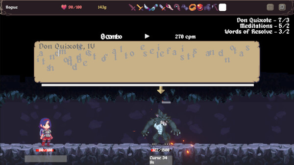 Скриншот 2 из игры Clack and Slash: Typing Roguelike