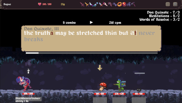 Скриншот 5 из игры Clack and Slash: Typing Roguelike