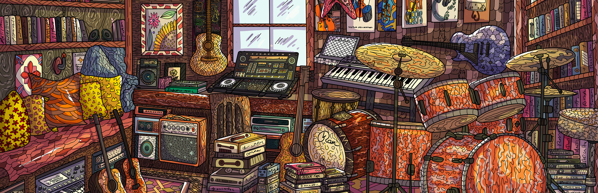 100 Music Cats
