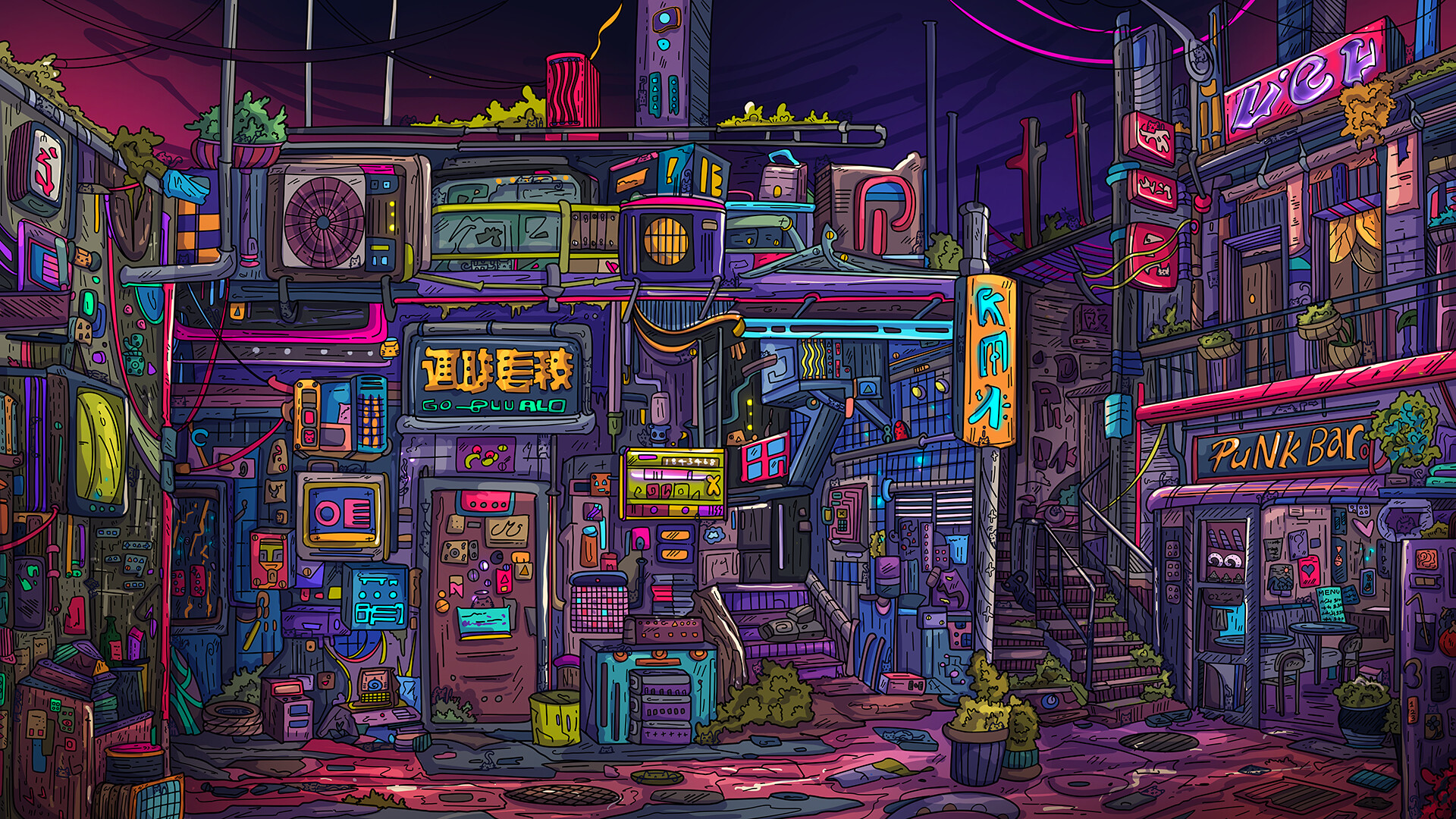 100 Neon Cats screenshot #1