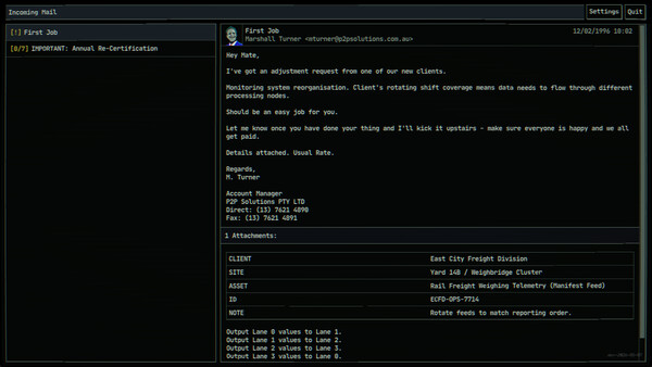 Screenshot of LANE-4 gameplay showing in-action mechanics