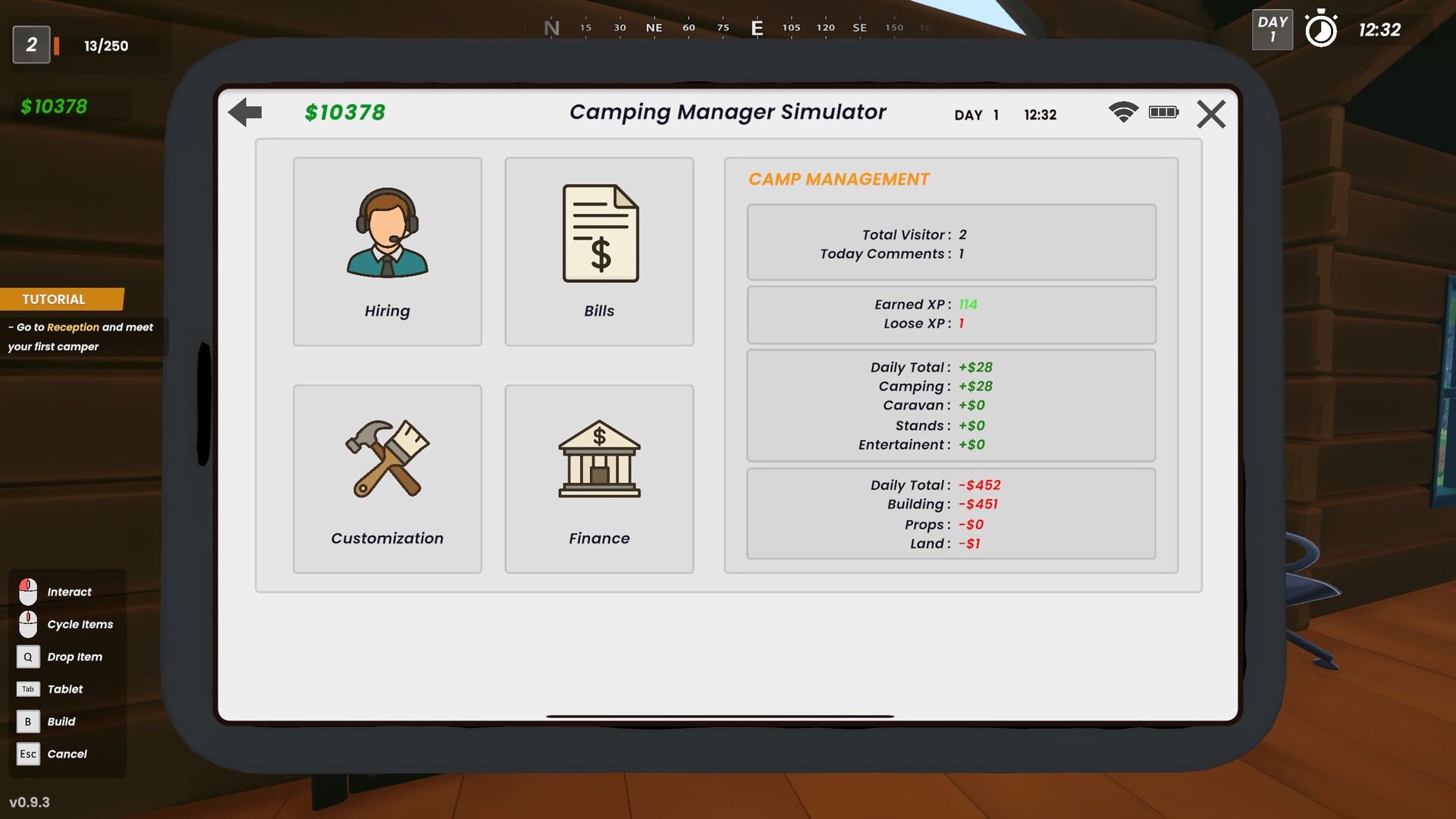 Camp Manager Simulator (Demo)