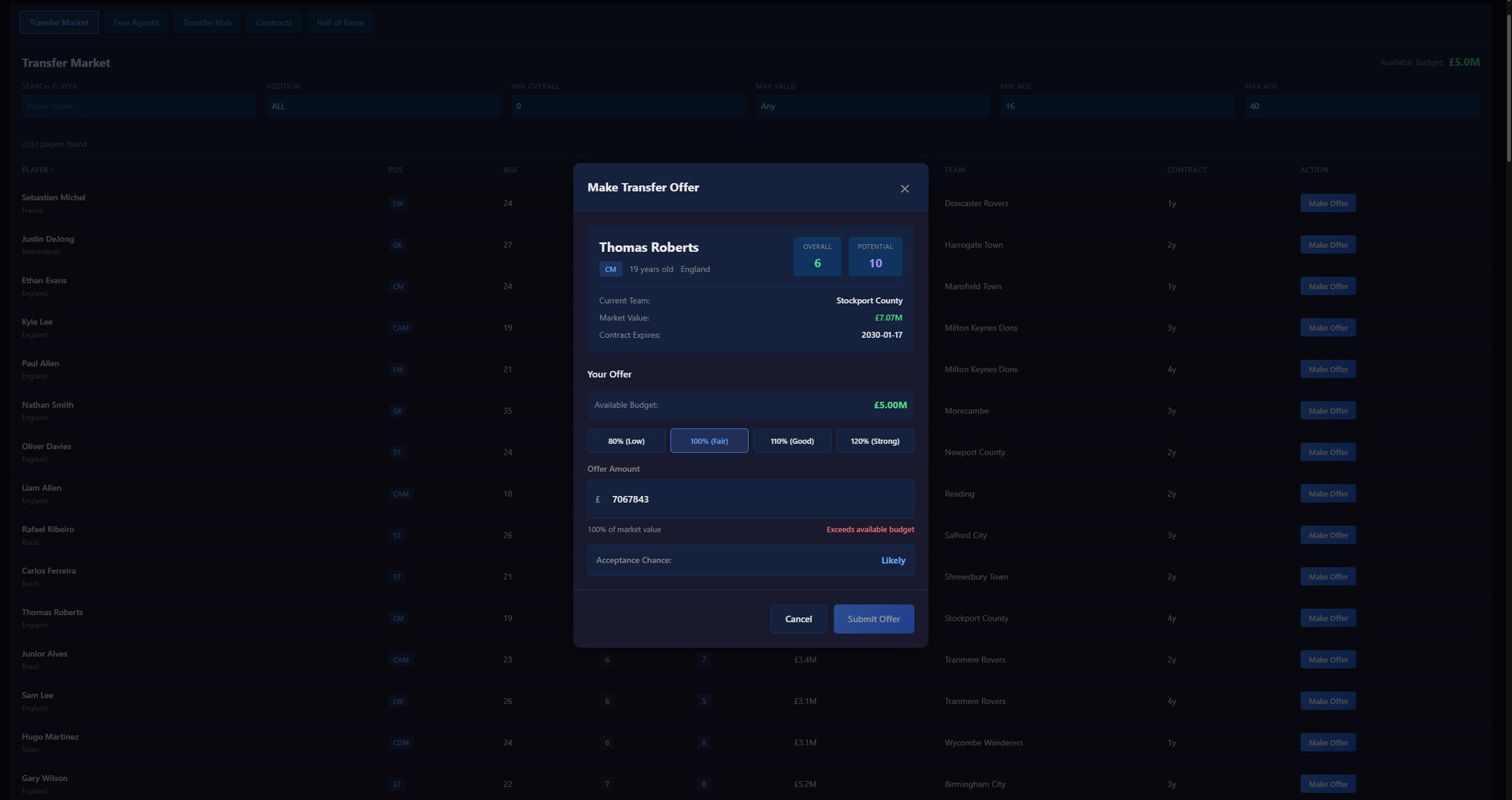 Matchday Manager screenshot #2