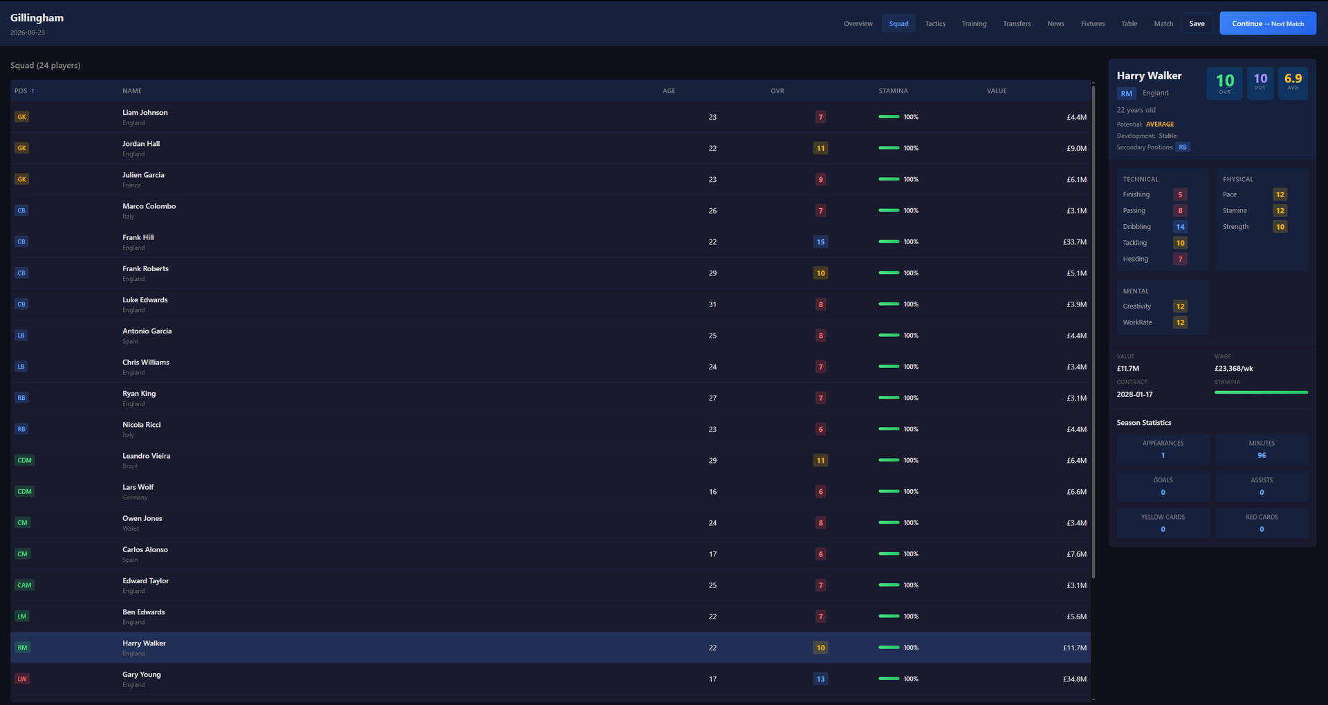 Matchday Manager screenshot #1