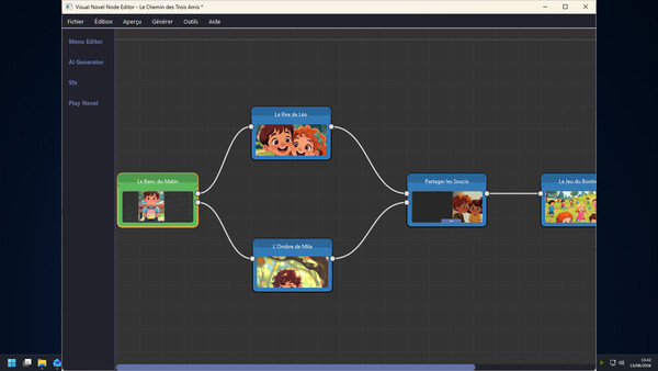 Visual Novel Nodal Editor screenshot 2