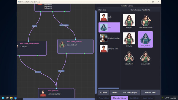 Visual Novel Nodal Editor screenshot 3