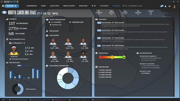 Draft Day Sports: College Basketball 2026 game for Linux 1