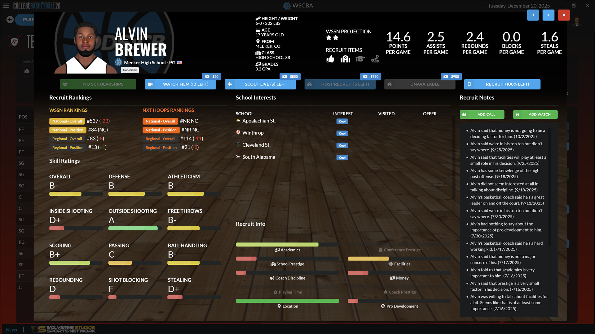 Draft Day Sports: College Basketball 2026 screenshot #7