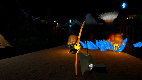 Screenshot of Medieval Survivors: Village Defense gameplay showing in-action mechanics