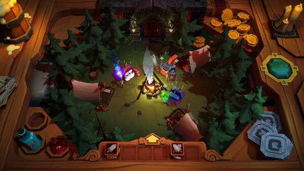 Screenshot of Clatter Throne gameplay showing in-action mechanics