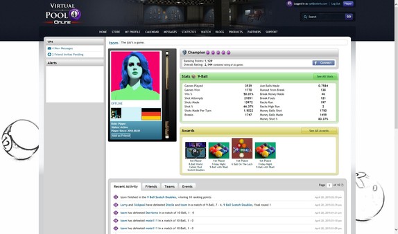 Screenshot z Virtual Pool 4 Multiplayer Screenshot z Virtual Pool 4 Multiplayer