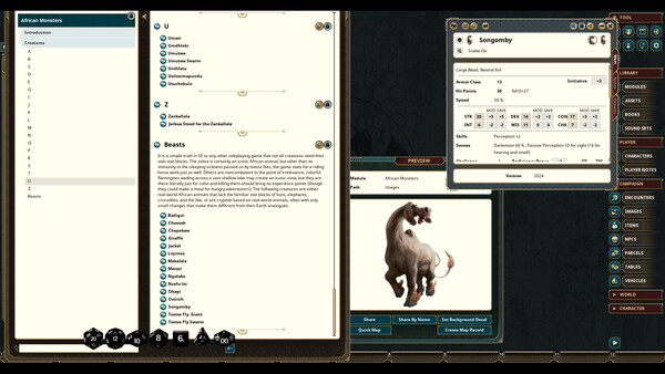 Fantasy Grounds - Legendary Bestiaries - African Monsters screenshot 1