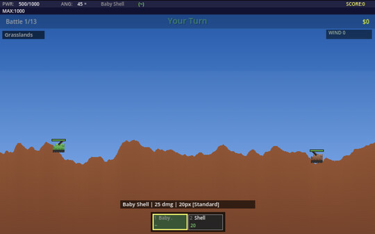 Screenshot of Scorched Legacy gameplay showing in-action mechanics