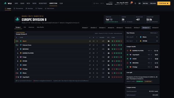 Screenshot of Esports Manager: FPS