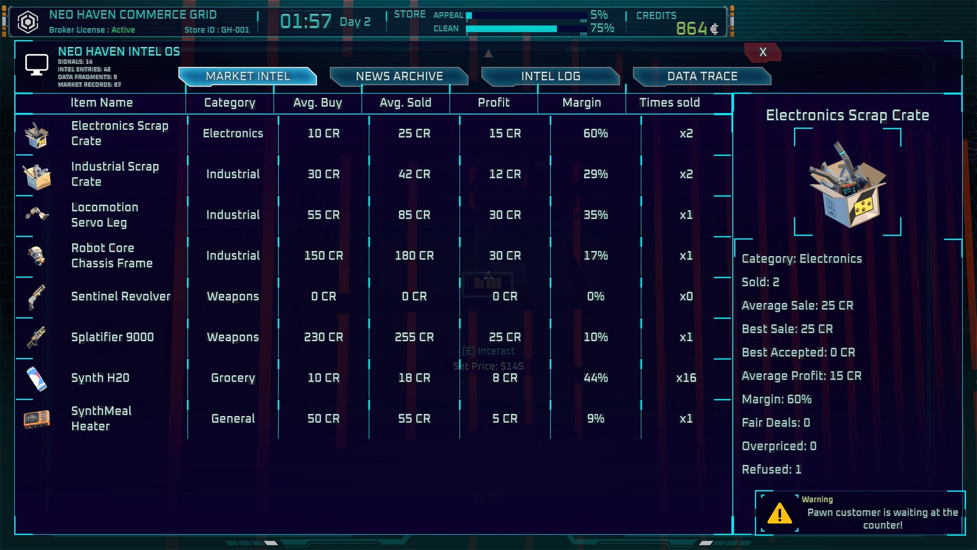 Ghost Receipt - A Cyberpunk Pawnshop Simulator screenshot 4