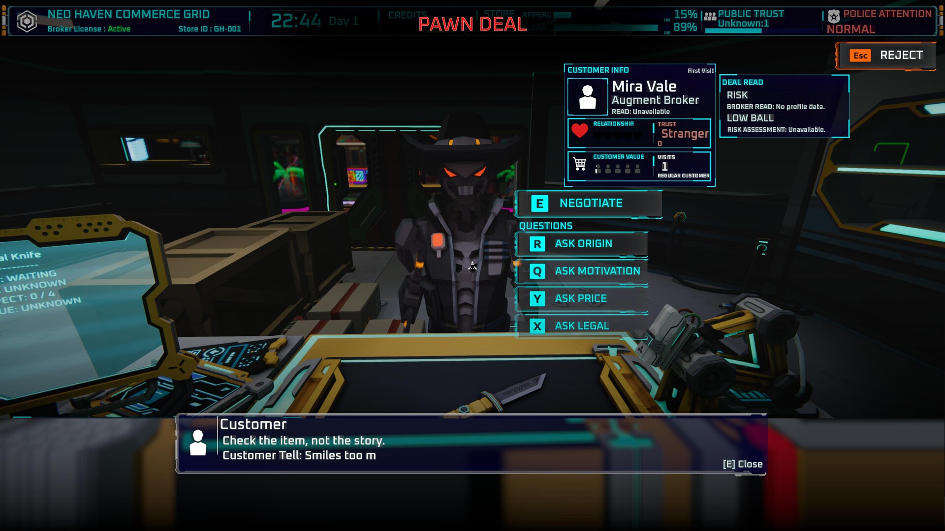 Ghost Receipt - A Cyberpunk Pawnshop Simulator screenshot 13