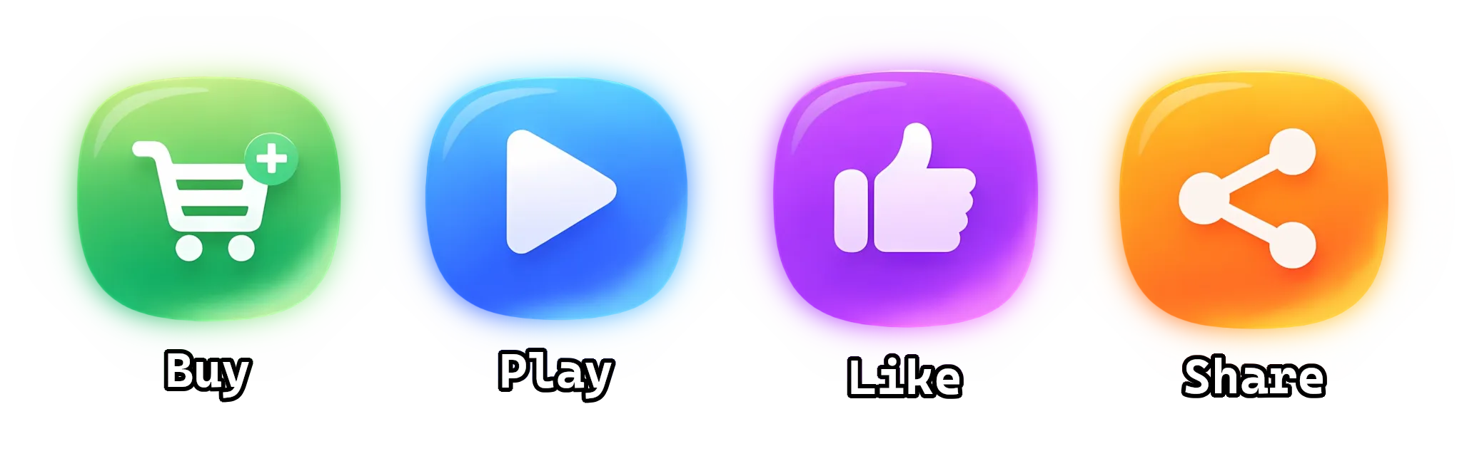 GetHigh.EXE Buy, Play, Like and Share Icons