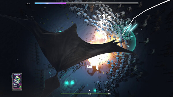 Screenshot of 80s Horror Survivors gameplay showing in-action mechanics