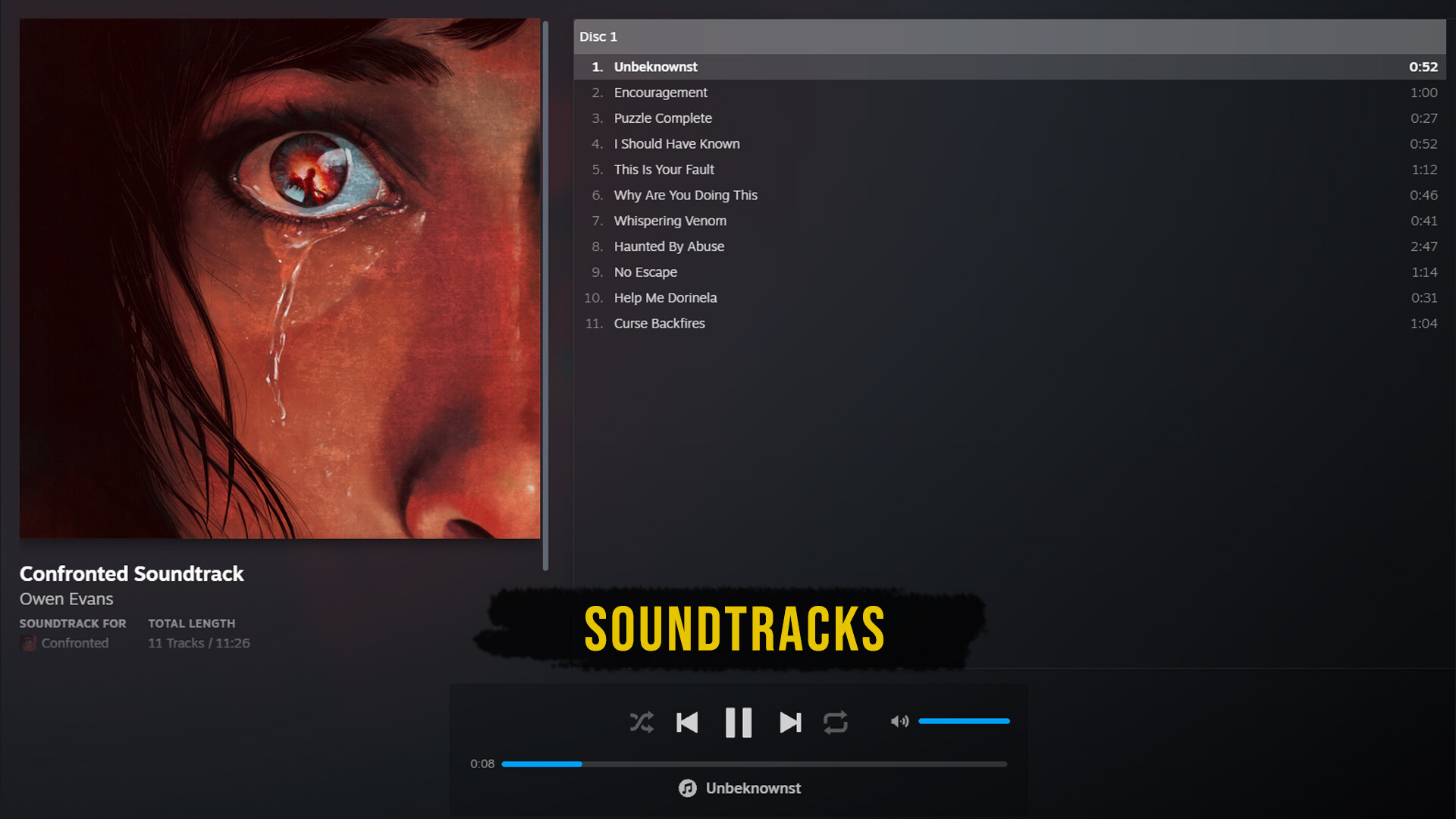 Confronted Soundtrack Featured Screenshot #1