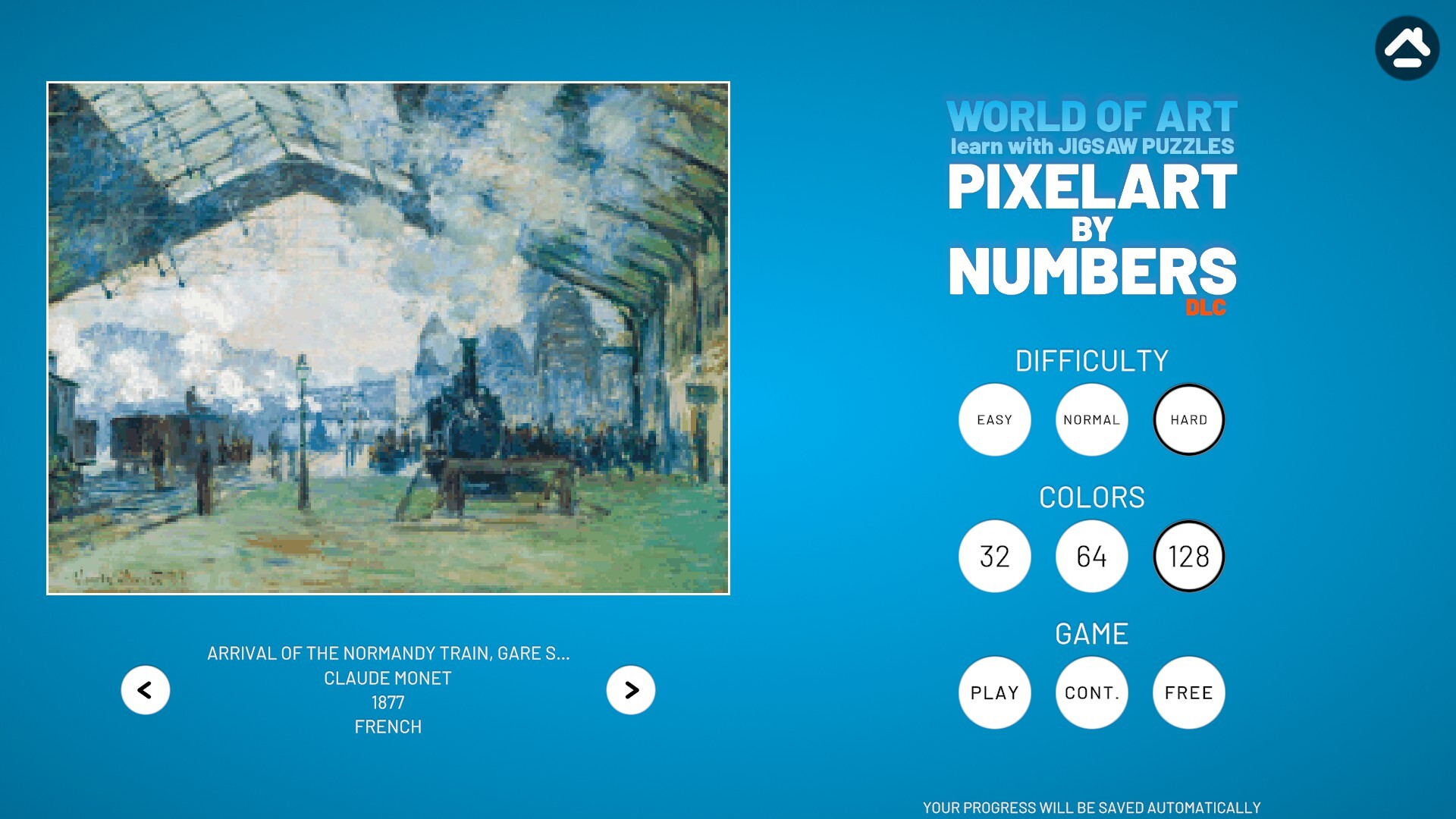 WORLD OF ART JIGSAW PUZZLES: MONET Screenshot Thumbnail 3