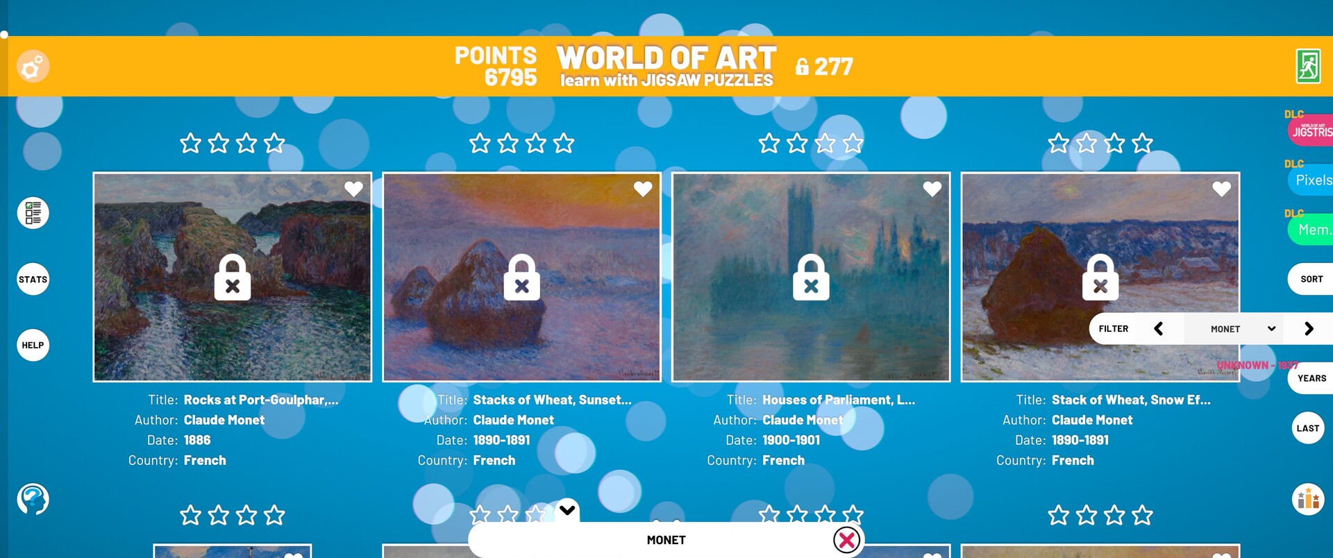 WORLD OF ART JIGSAW PUZZLES: MONET