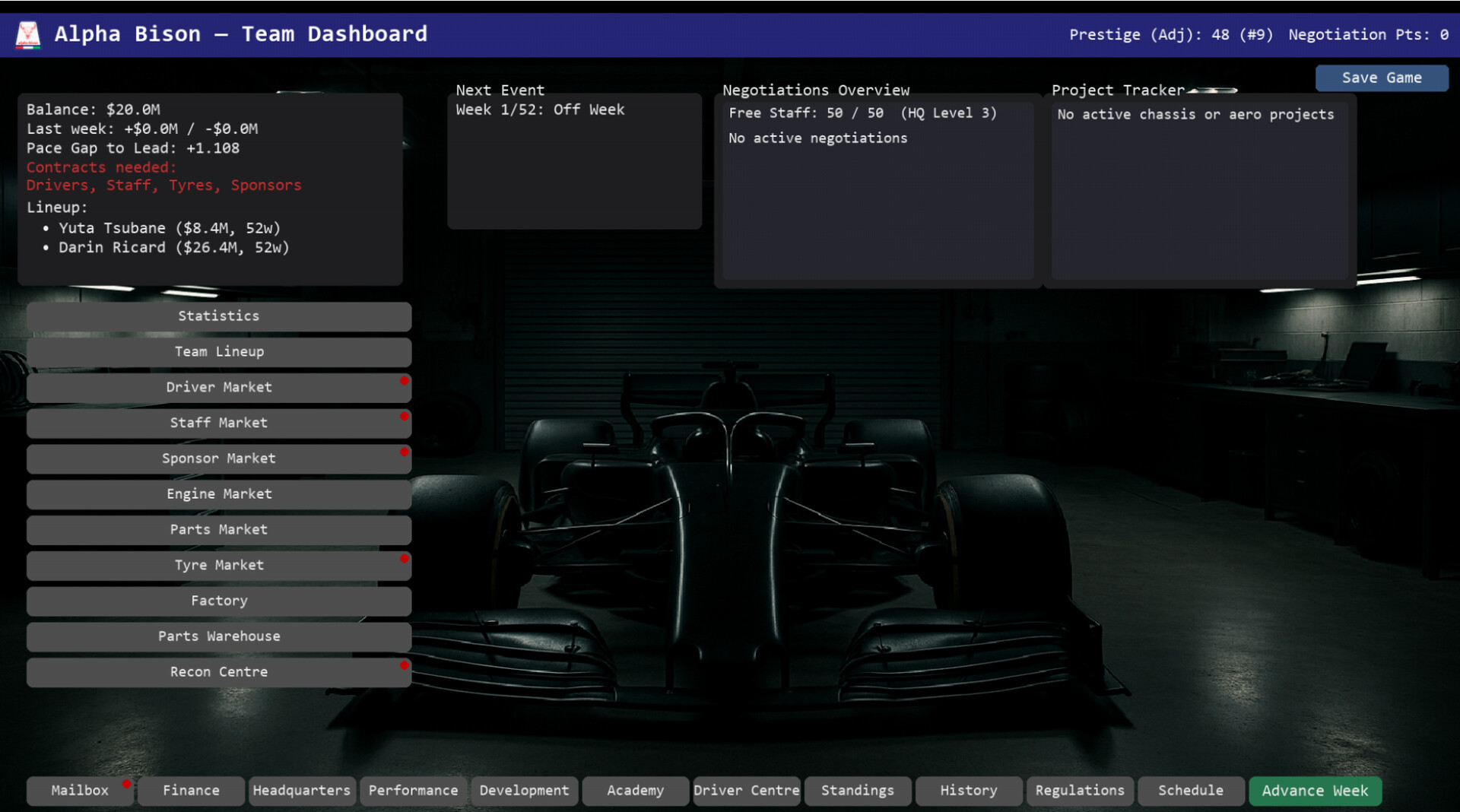 Team Principal: A Racing Manager screenshot #7