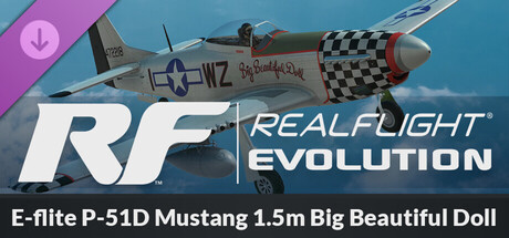 RealFlight Evolution - E-flite P-51D Mustang 1.5m Big Beautiful Doll