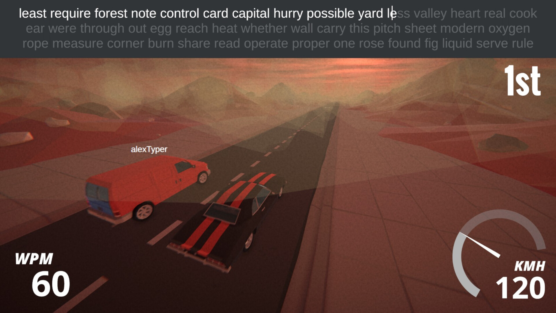 Typing Drag Racer screenshot #4