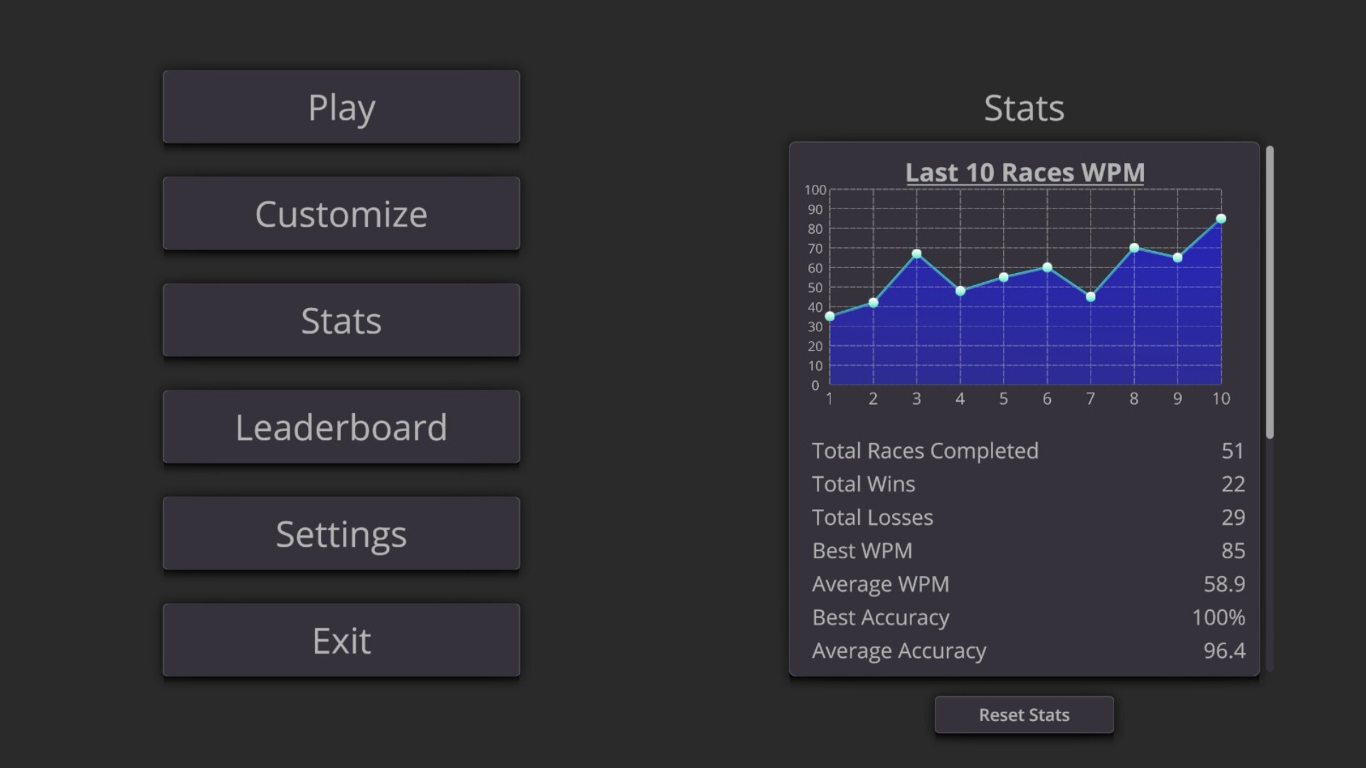 Typing Drag Racer screenshot #8