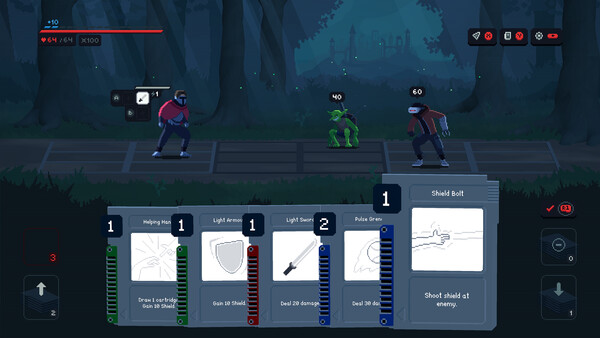 Screenshot of Cyberknight: Awakening gameplay showing in-action mechanics