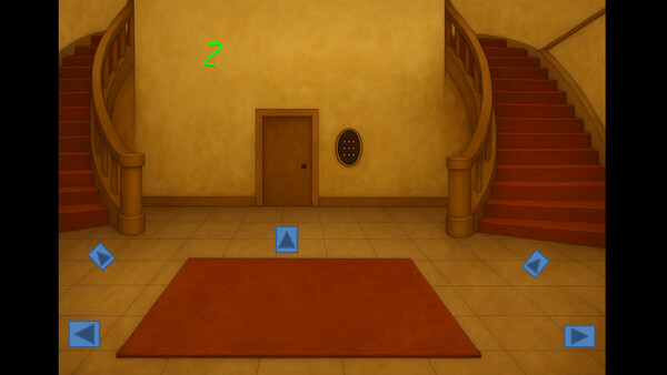 Screenshot of La Mystérieuse Résidence gameplay showing in-action mechanics