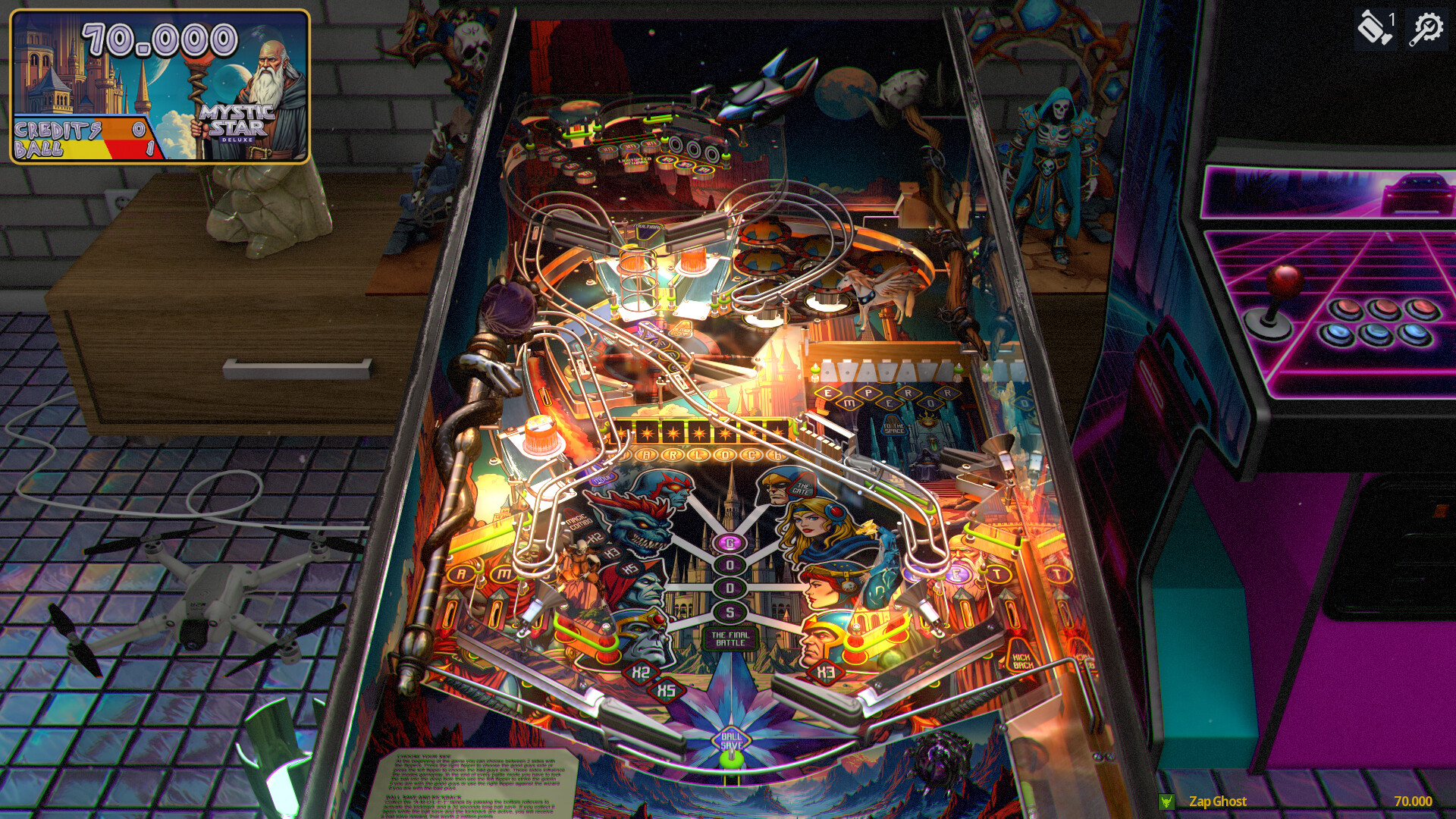 Zaccaria Pinball - Mystic Star Deluxe Pinball Table Featured Screenshot #1