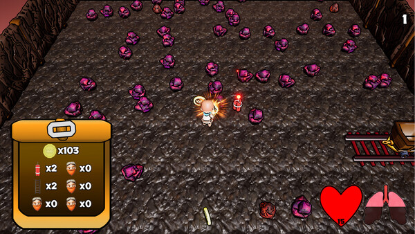 Screenshot of Only Mining gameplay showing in-action mechanics
