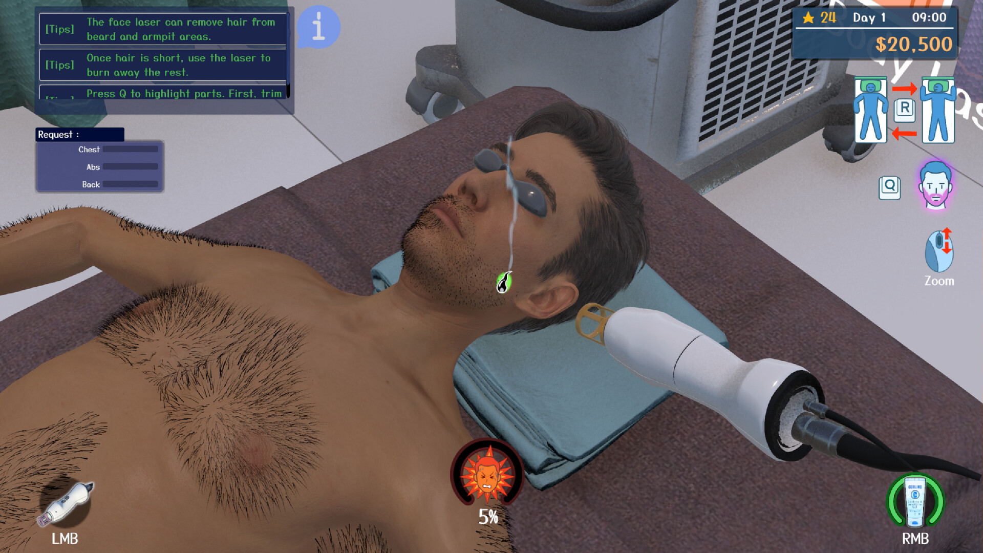 Hair Removal Salon Simulator screenshot #2
