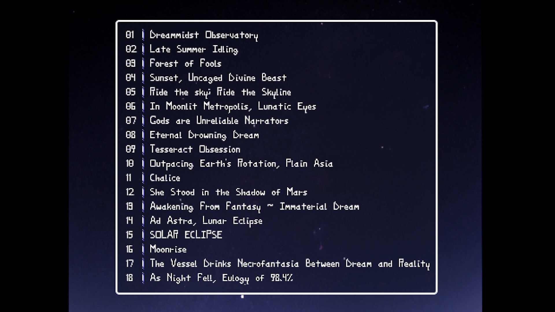 Touhou Lensed Night Sky, Kaseigai Soundtrack