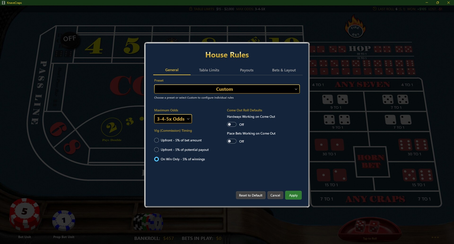 Knave Craps screenshot 6