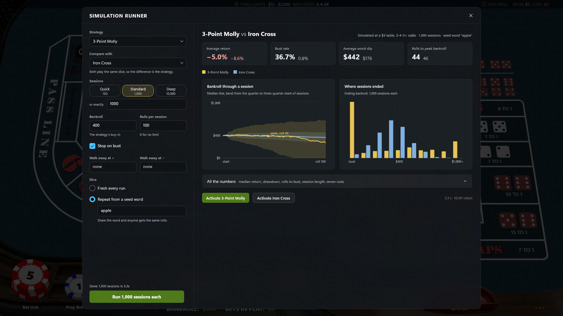 Knave Craps screenshot 6