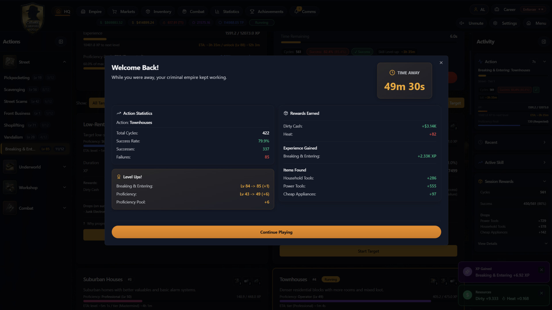 Crime Empire Idle screenshot #9